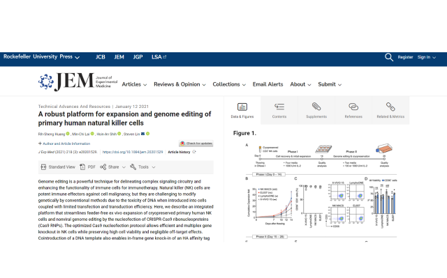 A  robust  platform  for  expansion  and  genome  editing  of  primary  human  natural  killer  cells