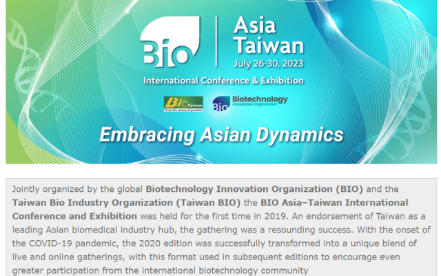 BIO Asia–Taiwan 2023