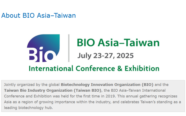 BIO Asia–Taiwan 2025