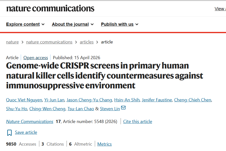 Genome-wide CRISPR screens in primary human natural killer cells identify countermeasures against immunosuppressive environment